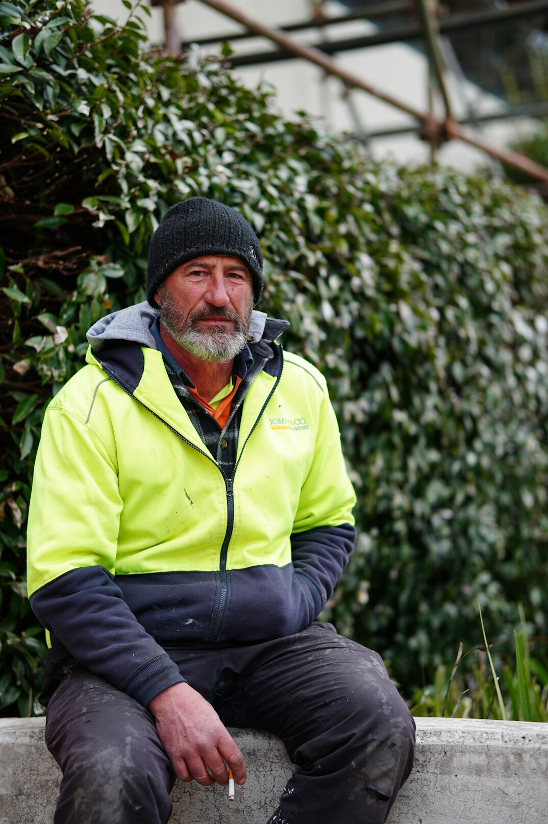 Portrait of a bearded man outdoors